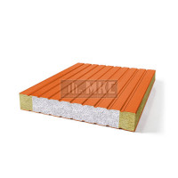 Сэндвич-панели без замков комбинированные (Мин. вата и ППС), ширина 1200 мм, толщина 250 мм, RAL2004