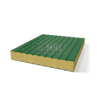 Сэндвич-панели без замков из пенополиизоцианурата, ширина 1200 мм, толщина 120 мм, RAL6002