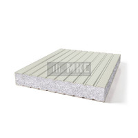 Сэндвич-панели без замков из пенополистирола, ширина 1000 мм, толщина 50 мм, RAL9002