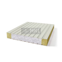 Сэндвич-панели без замков комбинированные (Мин. вата и ППС), ширина 1000 мм, толщина 50 мм, RAL9002