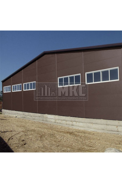 Сэндвич-панели без замков комбинированные (Мин. вата и ППС), ширина 1000 мм, толщина 10 мм, RAL8017