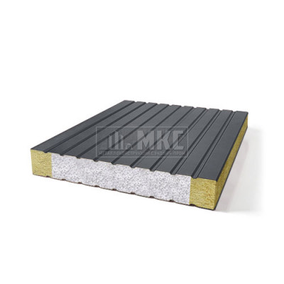 Сэндвич-панели без замков комбинированные (Мин. вата и ППС), ширина 1000 мм, толщина 20 мм, RAL7024