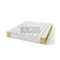 Сэндвич-панели без замков комбинированные (Мин. вата и ППС), ширина 1000 мм, толщина 10 мм, RAL9003