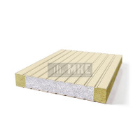 Сэндвич-панели без замков комбинированные (Мин. вата и ППС), ширина 1000 мм, толщина 20 мм, RAL1015