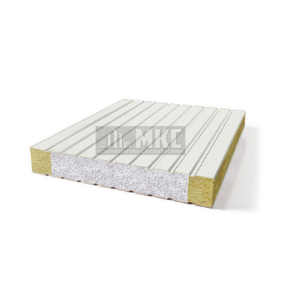 Сэндвич-панели без замков комбинированные (Мин. вата и ППС), ширина 1000 мм, толщина 20 мм, RAL9003 Сэндвич-панели без замков комбинированные (Мин. вата и ППС), ширина 1000 мм, толщина 20 мм, RAL9003