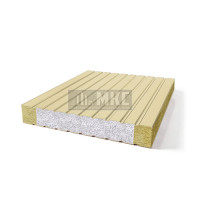 Сэндвич-панели без замков комбинированные (Мин. вата и ППС), ширина 1000 мм, толщина 30 мм, RAL1014