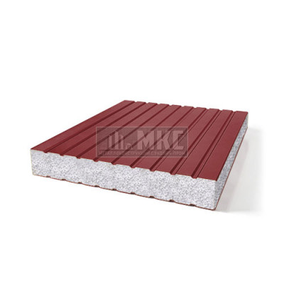 Сэндвич-панели без замков из пенополистирола, ширина 1000 мм, толщина 10 мм, RAL3011 Сэндвич-панели без замков из пенополистирола, ширина 1000 мм, толщина 10 мм, RAL3011