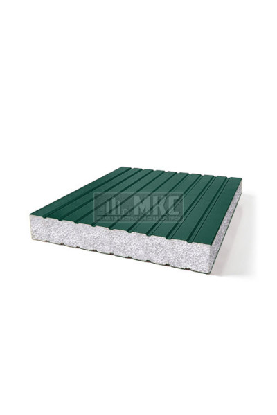 Сэндвич-панели без замков из пенополистирола, ширина 1000 мм, толщина 20 мм, RAL6005