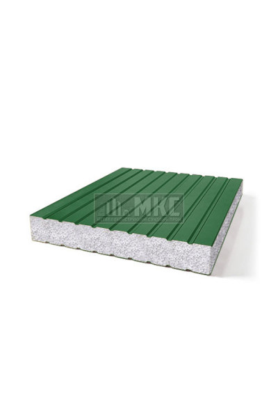 Сэндвич-панели без замков из пенополистирола, ширина 1000 мм, толщина 10 мм, RAL6002