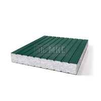 Сэндвич-панели без замков из пенополистирола, ширина 1200 мм, толщина 10 мм, RAL6005