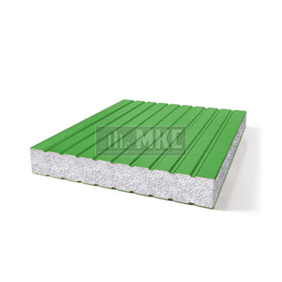 Сэндвич-панели без замков из пенополистирола, ширина 1000 мм, толщина 10 мм, RAL6018 Сэндвич-панели без замков из пенополистирола, ширина 1000 мм, толщина 10 мм, RAL6018