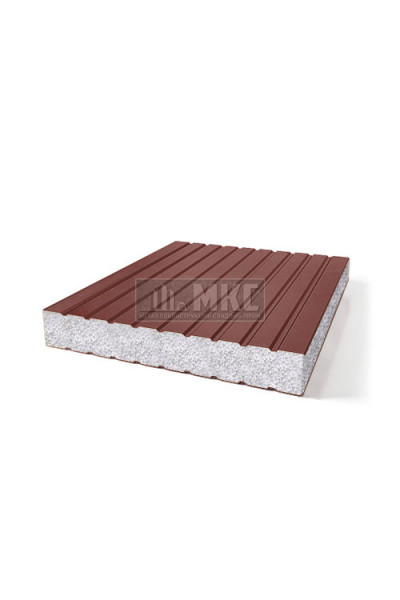 Сэндвич-панели без замков из пенополистирола, ширина 1000 мм, толщина 10 мм, RAL3009