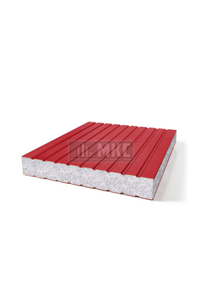 Сэндвич-панели без замков из пенополистирола, ширина 1000 мм, толщина 20 мм, RAL3020