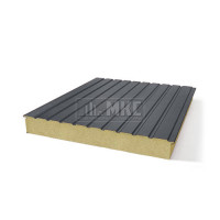 Двухслойные сэндвич панели пенополиизоцианурат, ширина 1200 мм, толщина 100 мм, RAL7024