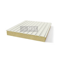 Двухслойные сэндвич панели пенополиизоцианурат, ширина 1000 мм, толщина 100 мм, RAL9003