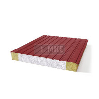 Двухслойные сэндвич панели комбинированные (мин. вата и ППС), ширина 1200 мм, толщина 60 мм, RAL3011 Двухслойные сэндвич панели комбинированные (мин. вата и ППС), ширина 1200 мм, толщина 60 мм, RAL3011