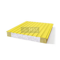Двухслойные сэндвич панели комбинированные (мин. вата и ППС), ширина 1200 мм, толщина 150 мм, RAL1018