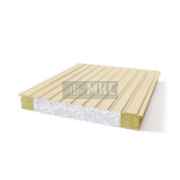 Двухслойные сэндвич панели комбинированные (мин. вата и ППС), ширина 1200 мм, толщина 100 мм, RAL1015 Двухслойные сэндвич панели комбинированные (мин. вата и ППС), ширина 1200 мм, толщина 100 мм, RAL1015