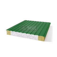 Двухслойные сэндвич панели комбинированные (мин. вата и ППС), ширина 1200 мм, толщина 60 мм, RAL6002 Двухслойные сэндвич панели комбинированные (мин. вата и ППС), ширина 1200 мм, толщина 60 мм, RAL6002