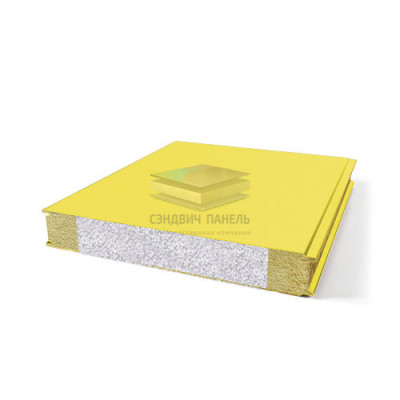 Гладкие сэндвич панели комбинированные (мин. вата и ППС), ширина 1200 мм, толщина 10 мм, RAL1018 Гладкие сэндвич панели комбинированные (мин. вата и ППС), ширина 1200 мм, толщина 10 мм, RAL1018