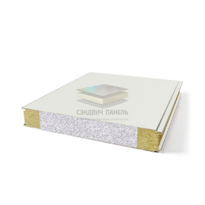 Гладкие сэндвич панели комбинированные (мин. вата и ППС), ширина 1200 мм, толщина 20 мм, RAL9003 Гладкие сэндвич панели комбинированные (мин. вата и ППС), ширина 1200 мм, толщина 20 мм, RAL9003