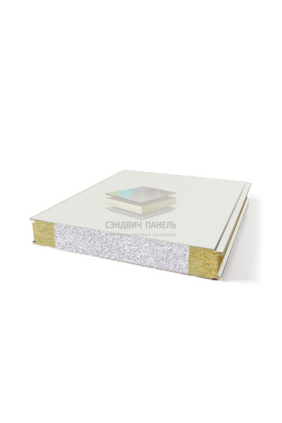 Гладкие сэндвич панели комбинированные (мин. вата и ППС), ширина 1000 мм, толщина 10 мм, RAL9003 Гладкие сэндвич панели комбинированные (мин. вата и ППС), ширина 1000 мм, толщина 10 мм, RAL9003