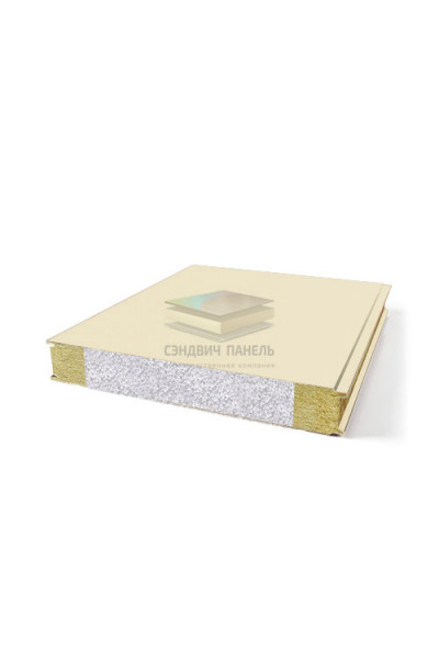 Гладкие сэндвич панели комбинированные (мин. вата и ППС), ширина 1200 мм, толщина 10 мм, RAL1015