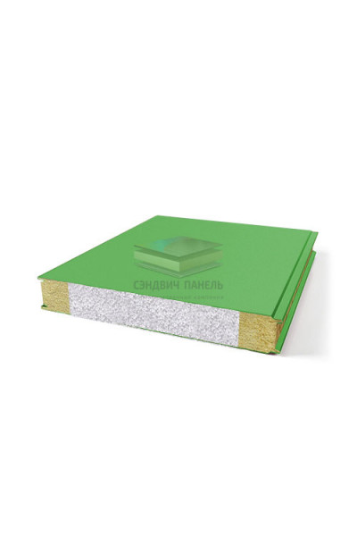 Гладкие сэндвич панели комбинированные (мин. вата и ППС), ширина 1000 мм, толщина 20 мм, RAL6018