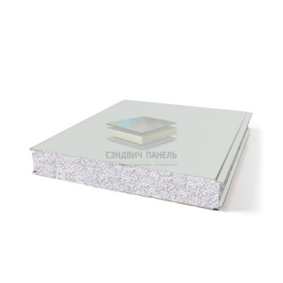 Гладкие сэндвич панели пенополистирол, ширина 1000 мм, толщина 10 мм, RAL7035