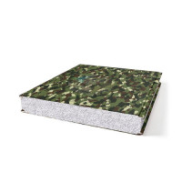 Гладкие сэндвич панели пенополистирол, ширина 1000 мм, толщина 30 мм, Милитари