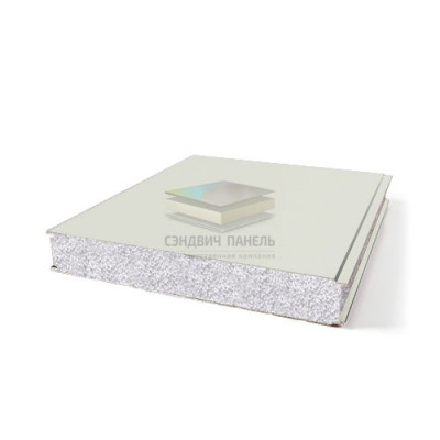 Гладкие сэндвич панели пенополистирол, ширина 1000 мм, толщина 10 мм, RAL9002