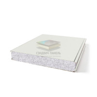 Гладкие сэндвич панели пенополистирол, ширина 1000 мм, толщина 10 мм, RAL9003