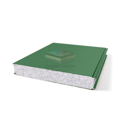 Гладкие сэндвич панели пенополистирол, ширина 1000 мм, толщина 10 мм, RAL6002