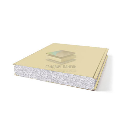 Гладкие сэндвич панели пенополистирол, ширина 1000 мм, толщина 30 мм, RAL1014