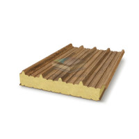 Кровельные сэндвич-панели пенополиуретан, ширина 1200 мм, толщина 20 мм, дуб античный