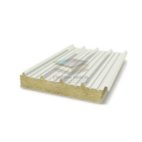 Кровельные сэндвич-панели минеральная вата, ширина 1200 мм, толщина 200 мм, RAL9002