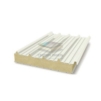 Кровельные сэндвич-панели пенополиизоцианурат, ширина 1200 мм, толщина 10 мм, RAL9003