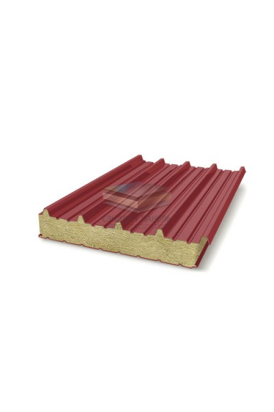 Кровельные сэндвич-панели минеральная вата, ширина 1000 мм, толщина 150 мм, RAL3011
