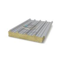 Кровельные сэндвич-панели минеральная вата, ширина 1000 мм, толщина 40 мм, RAL7004