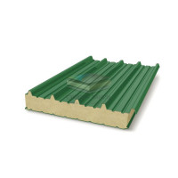 Кровельные сэндвич-панели пенополиизоцианурат, ширина 1200 мм, толщина 10 мм, RAL6002