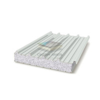 Кровельная сэндвич-панель пенополистирол, ширина 1200 мм, толщина 30 мм, RAL7047