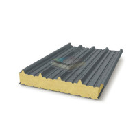 Кровельные сэндвич-панели пенополиуретан, ширина 1000 мм, толщина 50 мм, RAL7011