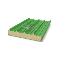 Кровельные сэндвич-панели пенополиизоцианурат, ширина 1000 мм, толщина 10 мм, RAL6018