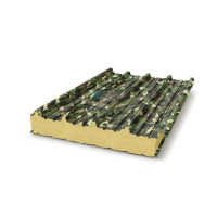 Кровельные сэндвич-панели пенополиуретан, ширина 1200 мм, толщина 20 мм, милитари Кровельные сэндвич-панели пенополиуретан, ширина 1200 мм, толщина 20 мм, милитари