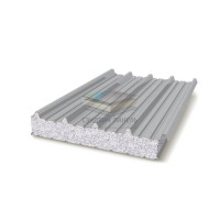 Кровельная сэндвич-панель пенополистирол, ширина 1000 мм, толщина 10 мм, RAL7004