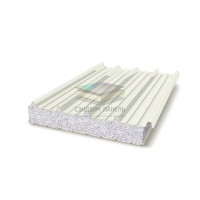 Кровельная сэндвич-панель пенополистирол, ширина 1000 мм, толщина 30 мм, RAL9003