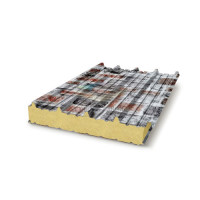 Кровельные сэндвич-панели пенополиуретан, ширина 1000 мм, толщина 30 мм, кварцевый сланец Кровельные сэндвич-панели пенополиуретан, ширина 1000 мм, толщина 30 мм, кварцевый сланец