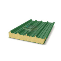 Кровельные сэндвич-панели пенополиуретан, ширина 1000 мм, толщина 10 мм, RAL6002 Кровельные сэндвич-панели пенополиуретан, ширина 1000 мм, толщина 10 мм, RAL6002