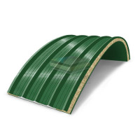 Арочные сэндвич панели комбинированные (Мин. вата и ППС), ширина 1000 мм, толщина 10 мм, RAL6002