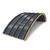 Арочные сэндвич-панели из минеральной ваты, ширина 1200 мм, толщина 30 мм, RAL7024